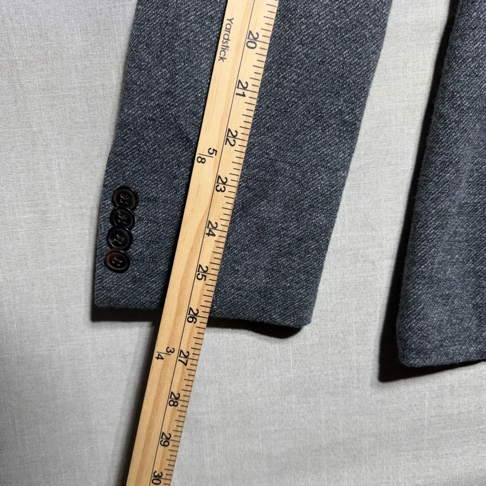 Faherty Blazer Mens XL Gray Solid Ideal Blazer MTF1902-GRY Reserve Knit Japan